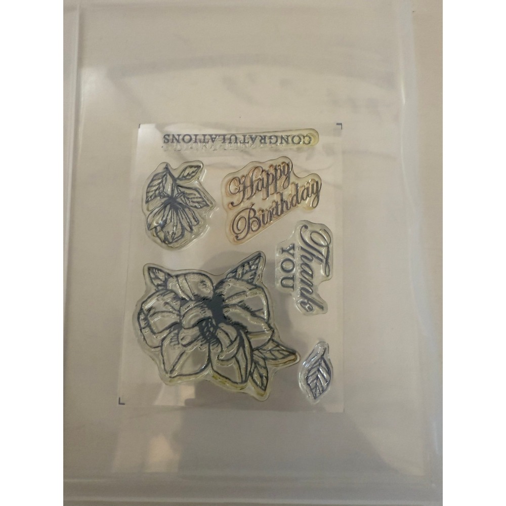 Stampin' Up! LOT 10 Stamp Sets photopolymer cling Rubber Dies Retired Blooms - Picture 10 of 13